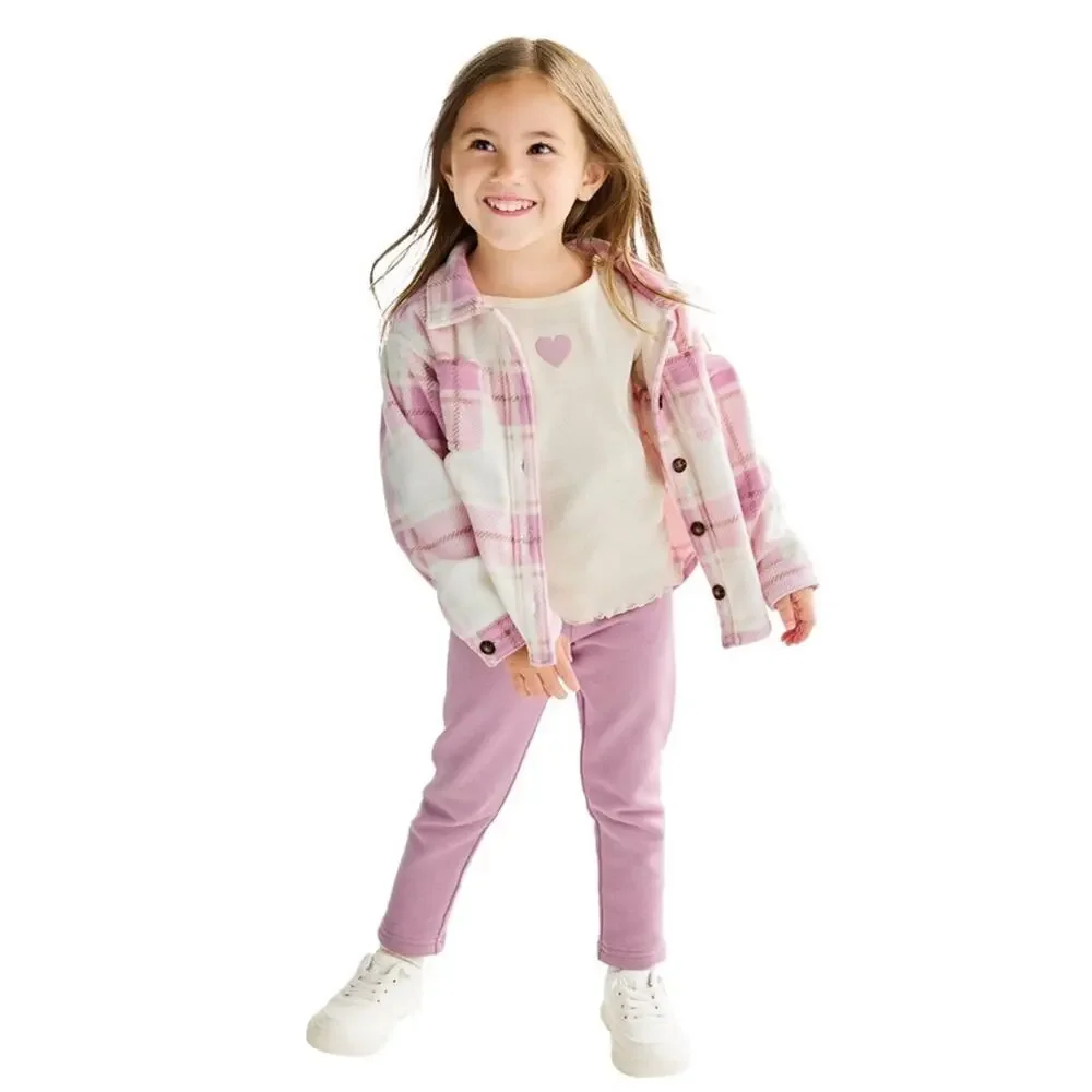Carter’s Girls Toddler Fleece Shirt Jacket Playset 3 Piece Set Pink Size 2T NWT